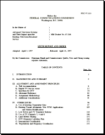 image of page one on FCC 97-115