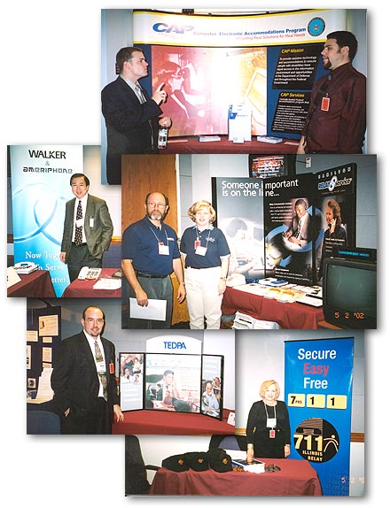 A collage of 5 photos taken at the TRS Expo